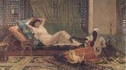Frederick Goodall A New Light in the Harem (mk32) painting